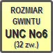 Piktogram - Rozmiar gwintu: UNC No6 (32zw.)